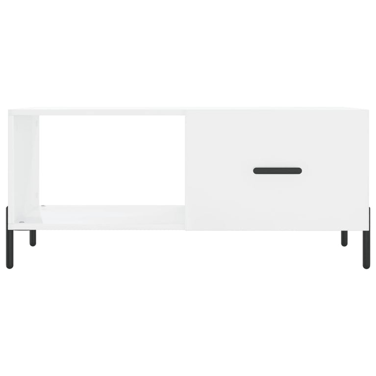 Salontafel 90x50x40 cm bewerkt hout hoogglans wit MeubelReus