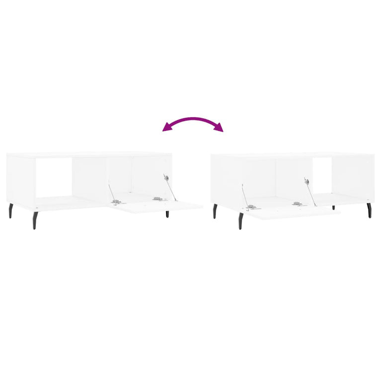 Salontafel 90x50x40 cm bewerkt hout wit MeubelReus