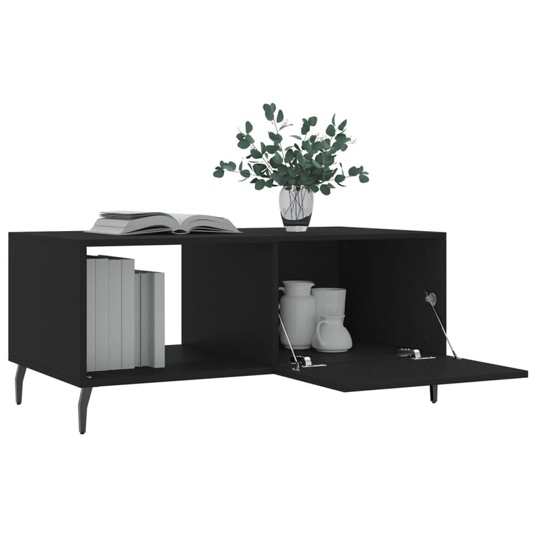Salontafel 90x50x40 cm bewerkt hout zwart MeubelReus