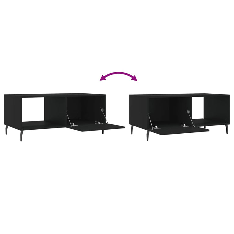 Salontafel 90x50x40 cm bewerkt hout zwart MeubelReus