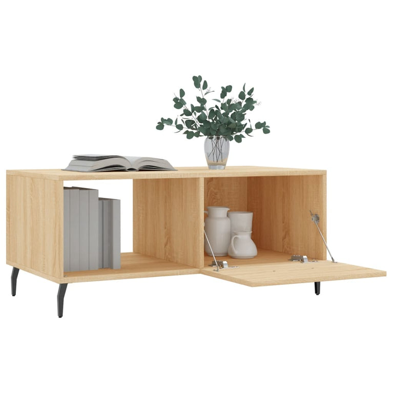 Salontafel 90x50x40 cm bewerkt hout sonoma eikenkleurig MeubelReus