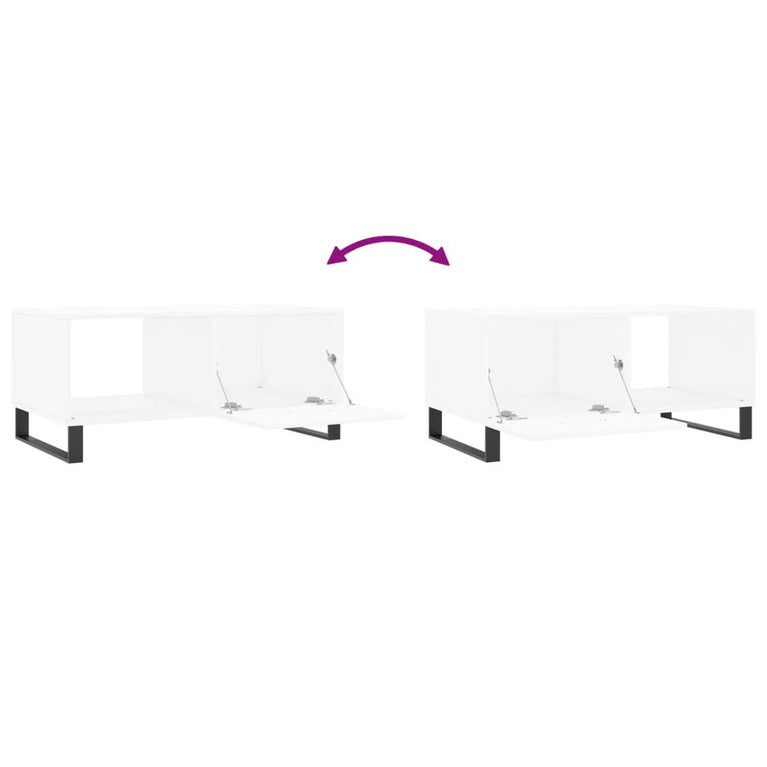 Salontafel 90x50x40 cm bewerkt hout wit MeubelReus