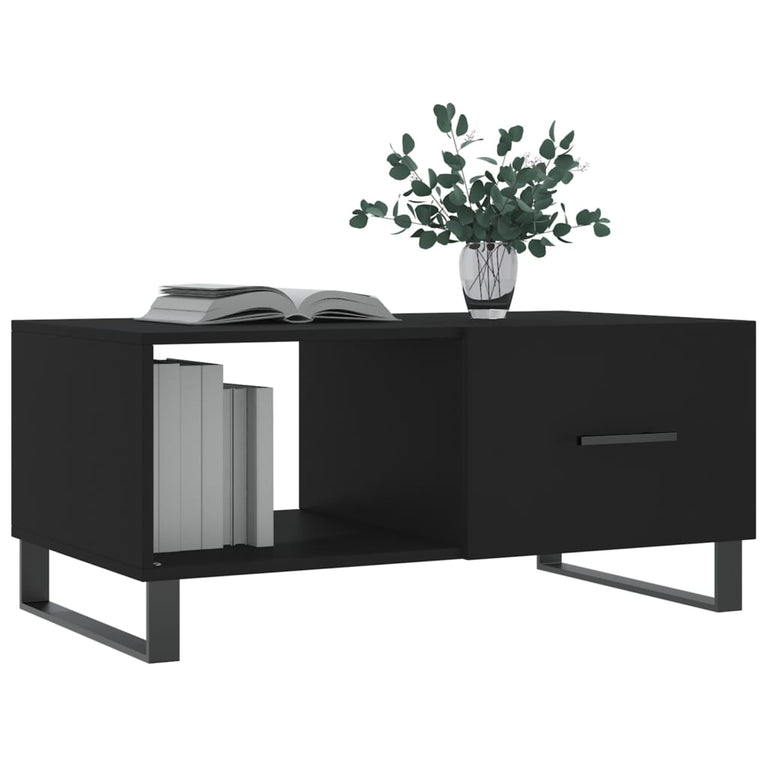 Salontafel 90x50x40 cm bewerkt hout zwart MeubelReus