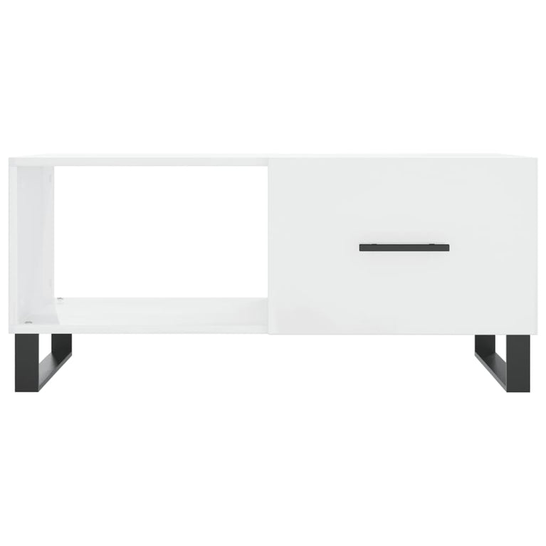 Salontafel 90x50x40 cm bewerkt hout hoogglans wit MeubelReus