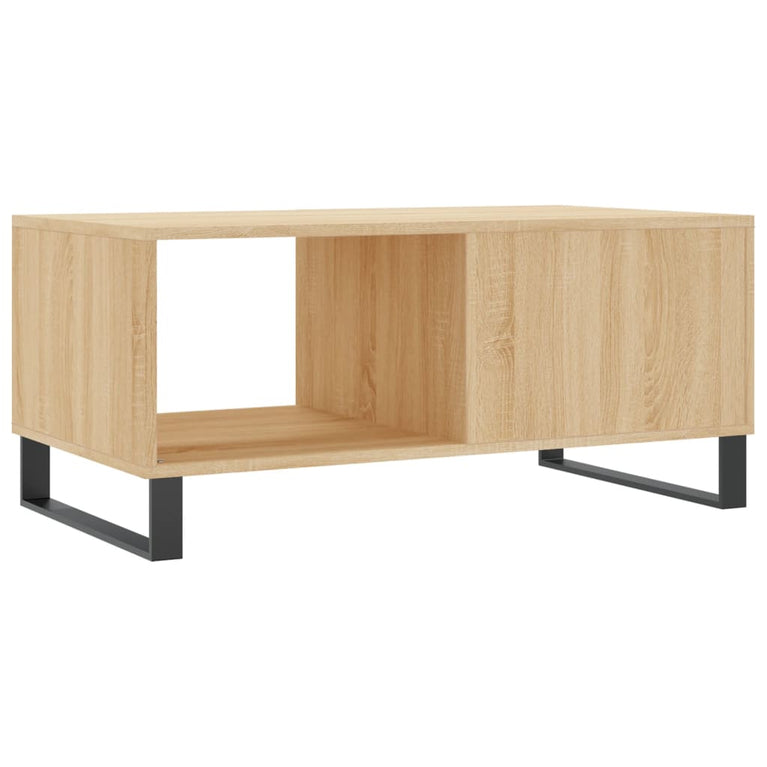Salontafel 90x50x40 cm bewerkt hout sonoma eikenkleurig MeubelReus