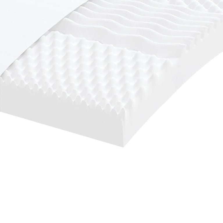 Slaapbank met onderschuifbed en matrassen 100x200 cm stof crème