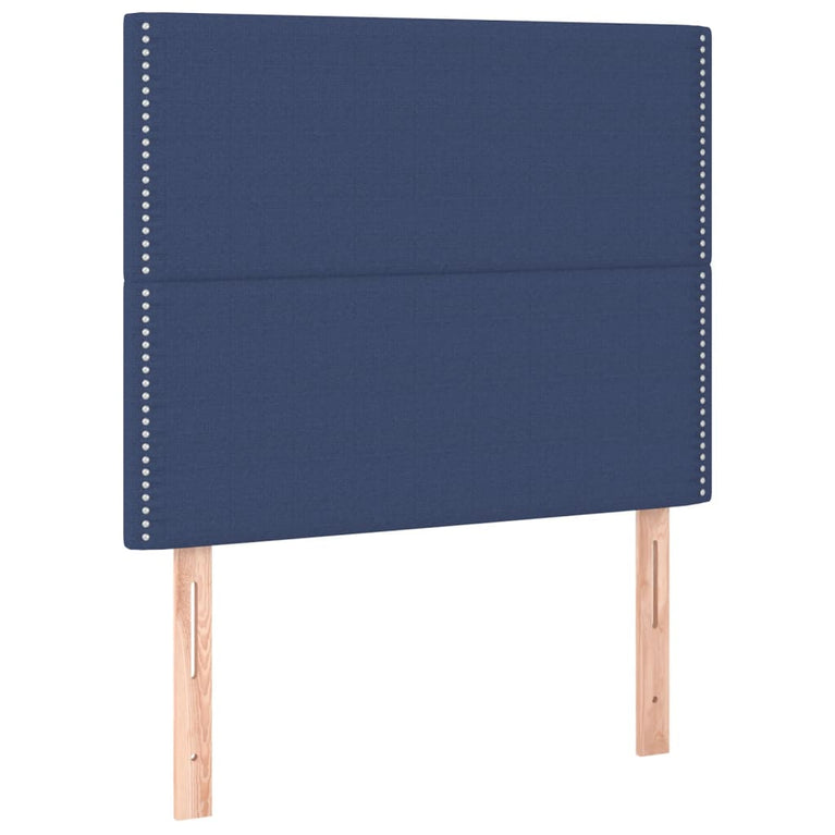 Boxspring met matras stof blauw 100x200 cm