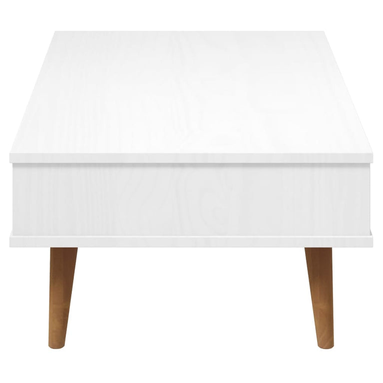 Salontafel MOLDE 100x55x31 cm massief grenenhout wit MeubelReus