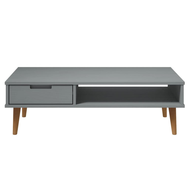 Salontafel MOLDE 100x55x31 cm massief grenenhout grijs MeubelReus