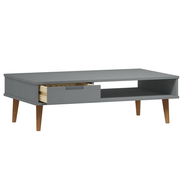 Salontafel MOLDE 100x55x31 cm massief grenenhout grijs MeubelReus