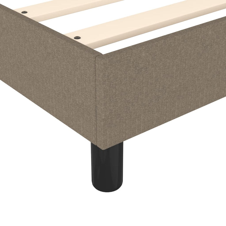 Boxspring met matras stof taupe 90x200 cm