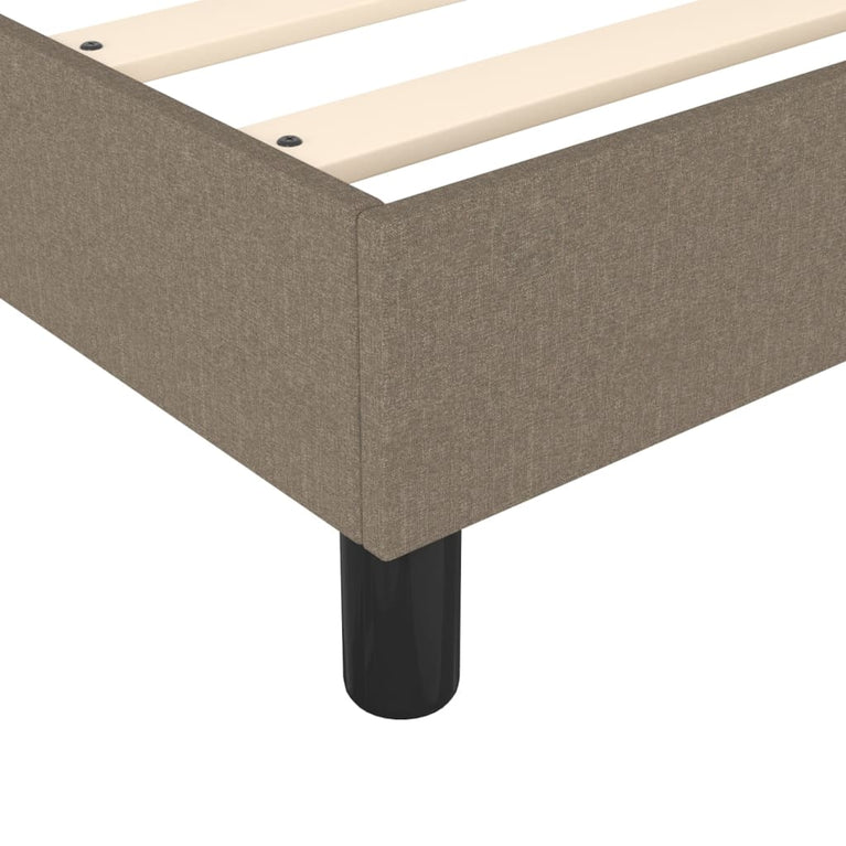 Boxspring met matras stof taupe 100x200 cm