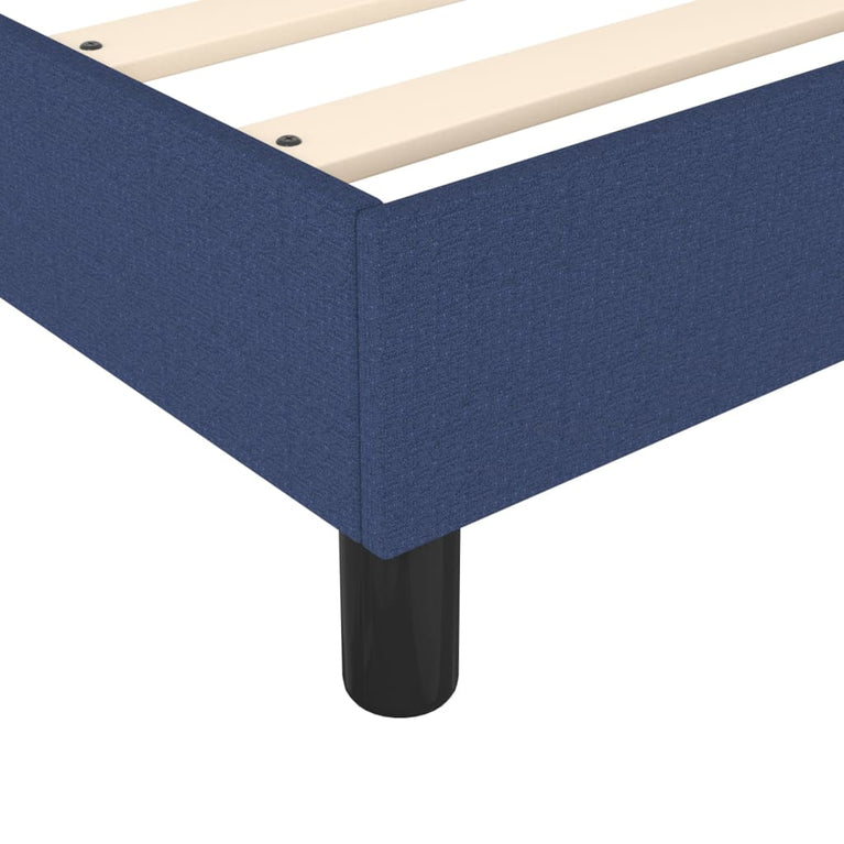 Boxspring met matras stof blauw 200x200 cm
