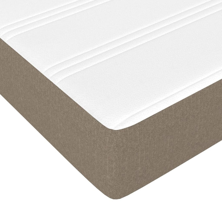Boxspring met matras stof taupe 90x200 cm