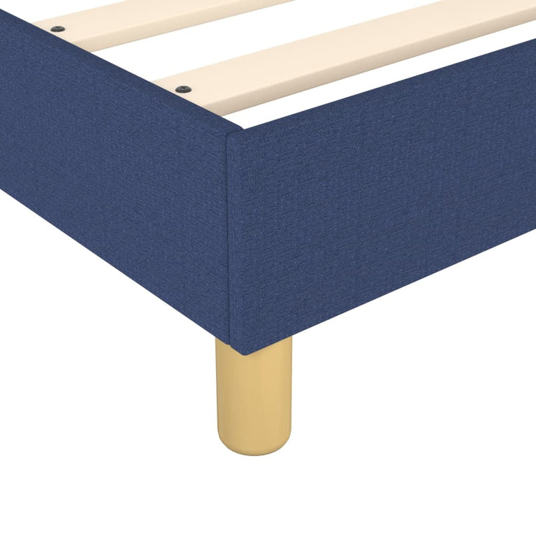 Boxspring met matras stof blauw 160x200 cm