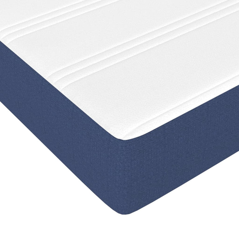 Boxspring met matras stof blauw 160x200 cm