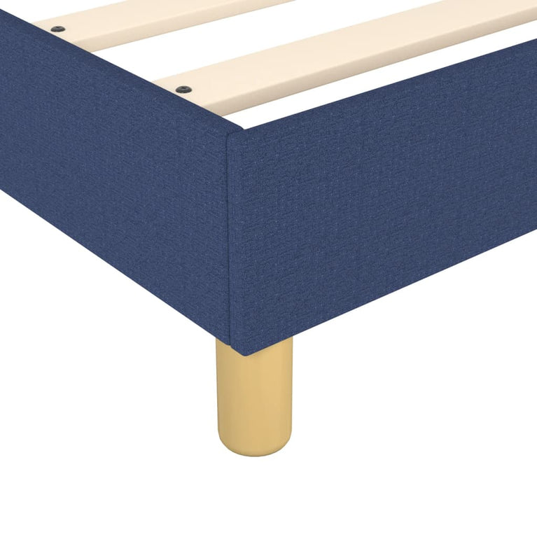 Boxspring met matras stof blauw 100x200 cm