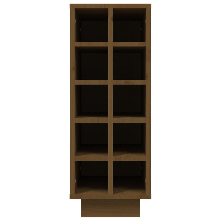 Wijnkast 23x34x61 cm massief grenenhout honingbruin MeubelReus