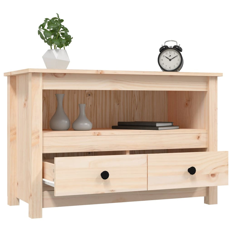 Tv-meubel 79x35x52 cm massief grenenhout MeubelReus