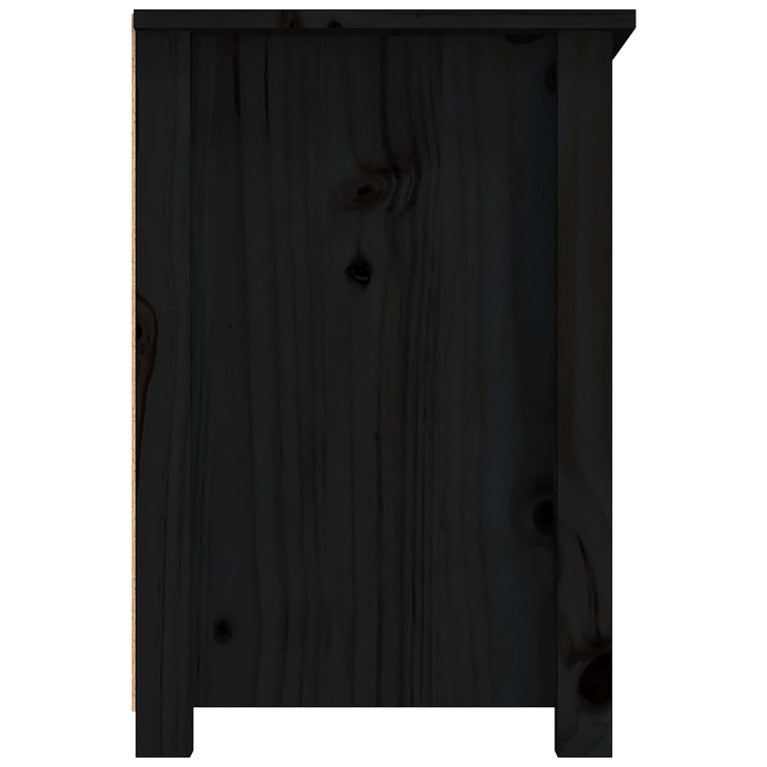 Tv-meubel 79x35x52 cm massief grenenhout zwart MeubelReus