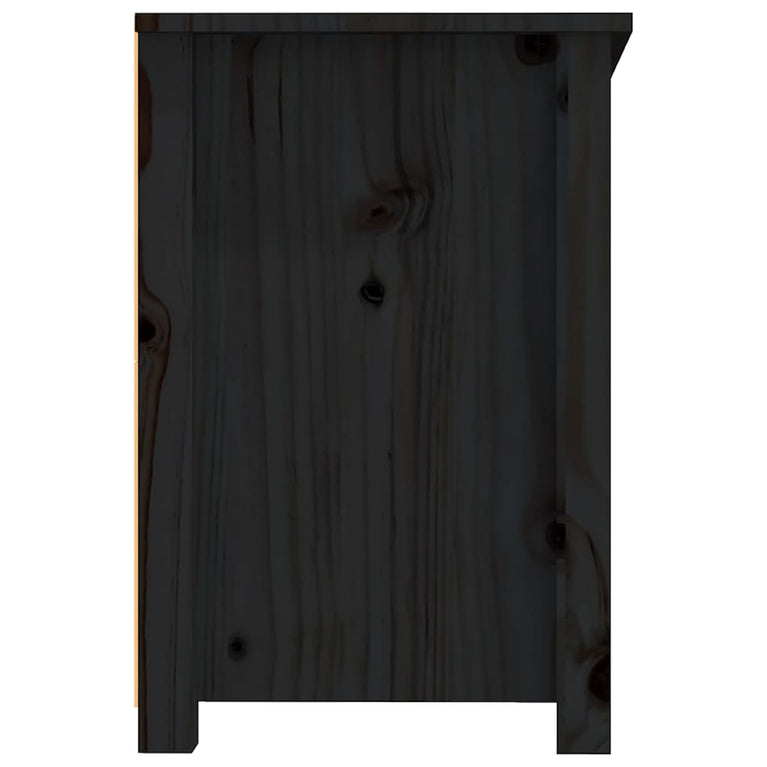 Tv-meubel 114x35x52 cm massief grenenhout zwart MeubelReus