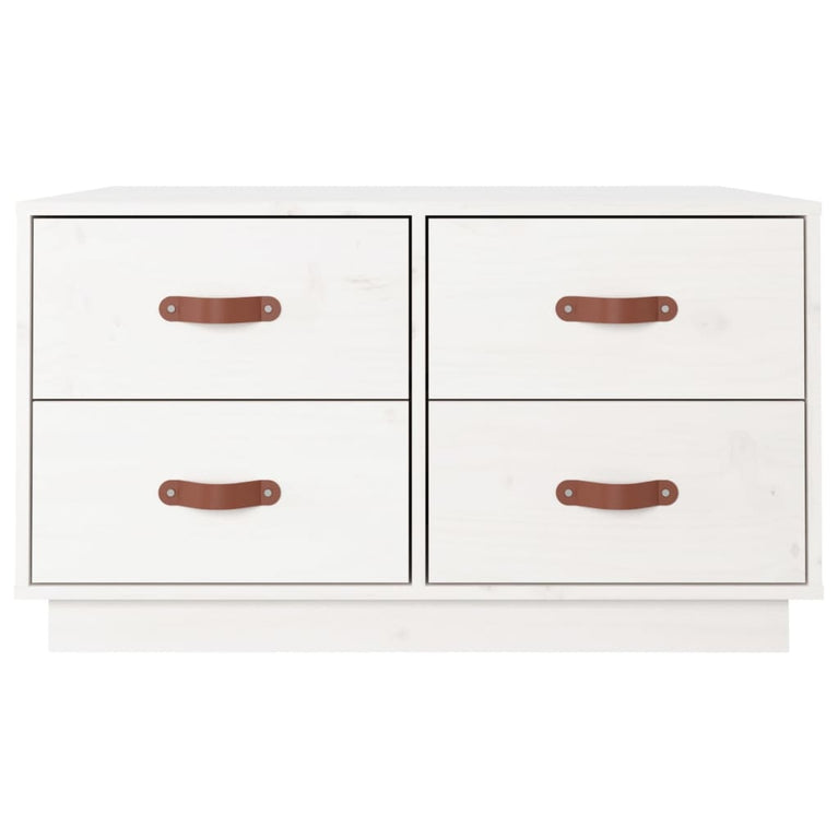 Salontafel 80x80x45 cm massief grenenhout wit MeubelReus