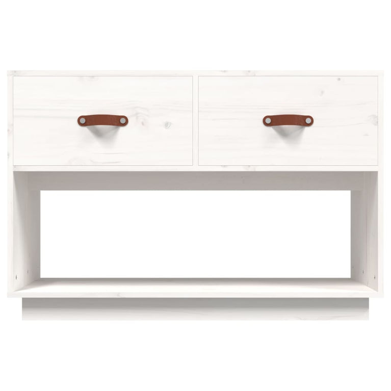 Tv-meubel 90x40x60 cm massief grenenhout wit MeubelReus