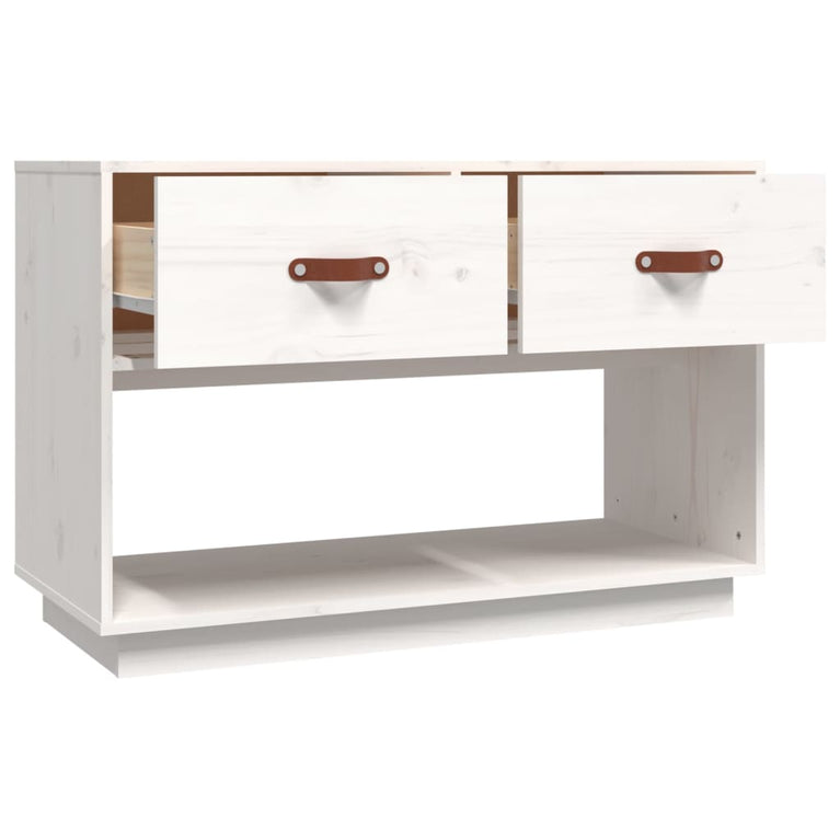 Tv-meubel 90x40x60 cm massief grenenhout wit MeubelReus