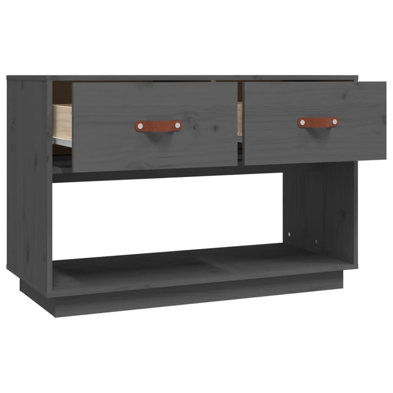 Tv-meubel 90x40x60 cm massief grenenhout grijs MeubelReus