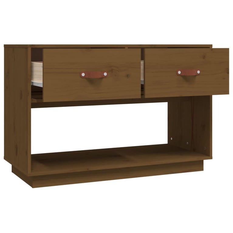 Tv-meubel 90x40x60 cm massief grenenhout honingbruin MeubelReus