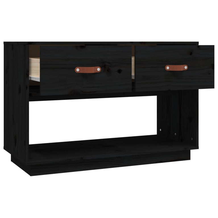 Tv-meubel 90x40x60 cm massief grenenhout zwart MeubelReus
