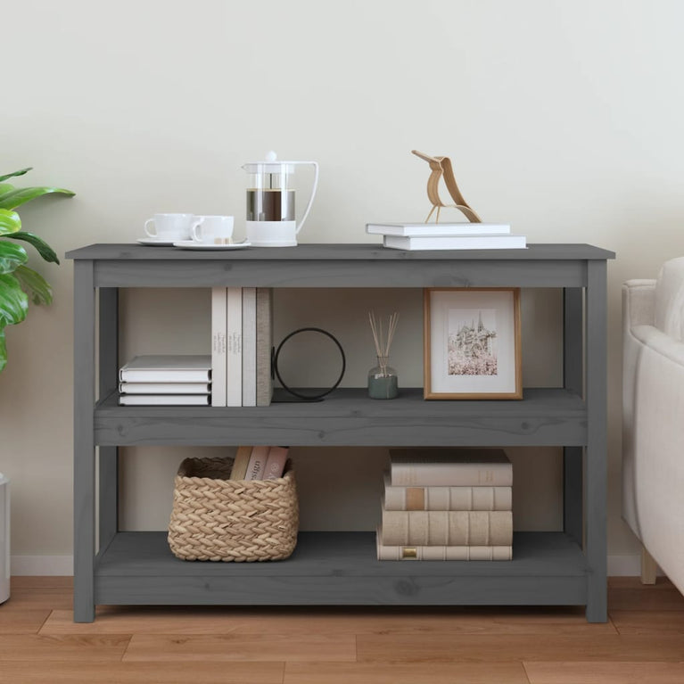 Wandtafel 110x40x74 cm massief grenenhout grijs MeubelReus