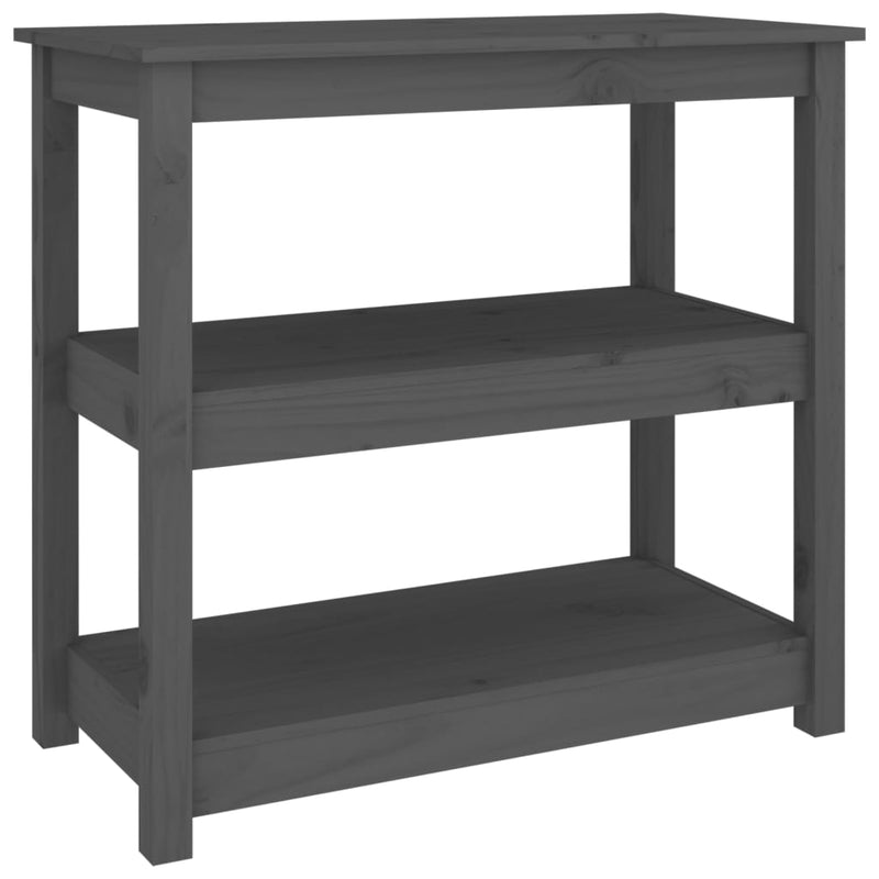 Wandtafel 80x40x74 cm massief grenenhout grijs MeubelReus