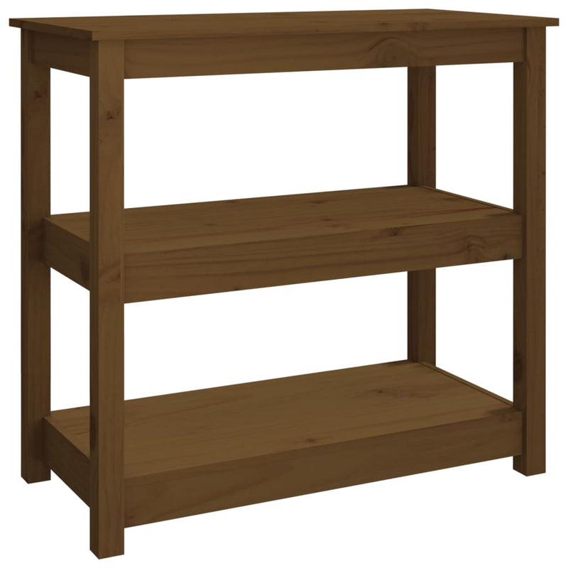 Wandtafel 80x40x74 cm massief grenenhout honingbruin MeubelReus