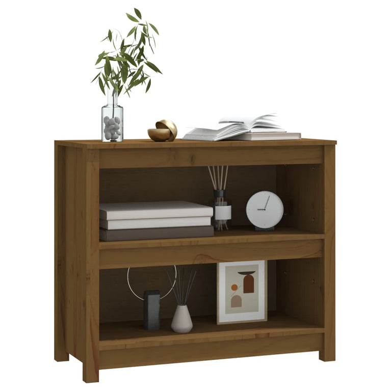Boekenkast 80x35x68 cm massief grenenhout honingbruin MeubelReus