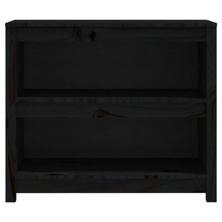Boekenkast 80x35x68 cm massief grenenhout zwart MeubelReus
