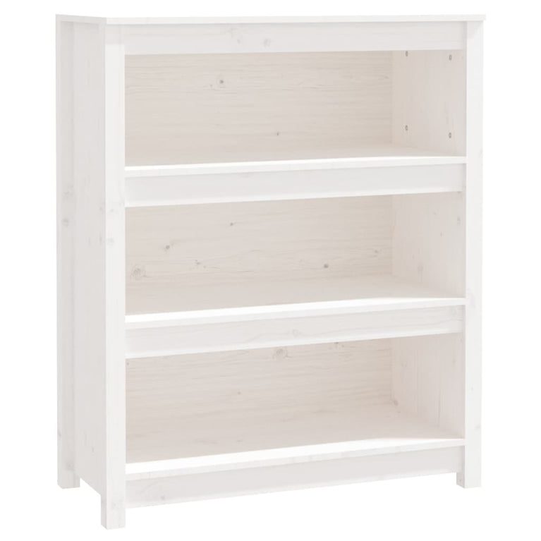 Boekenkast 80x35x97 cm massief grenenhout wit MeubelReus