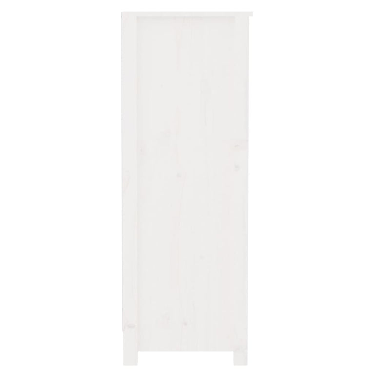 Boekenkast 80x35x97 cm massief grenenhout wit MeubelReus