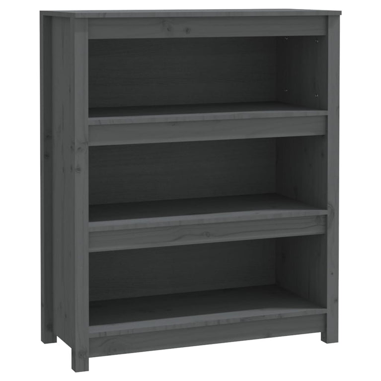 Boekenkast 80x35x97 cm massief grenenhout grijs MeubelReus