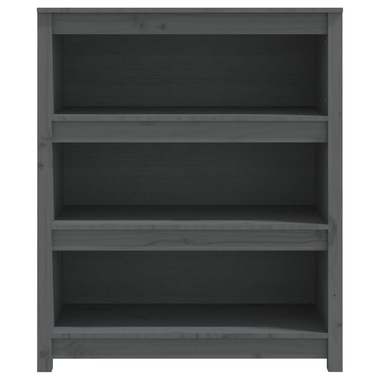 Boekenkast 80x35x97 cm massief grenenhout grijs MeubelReus
