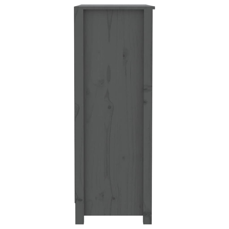 Boekenkast 80x35x97 cm massief grenenhout grijs MeubelReus