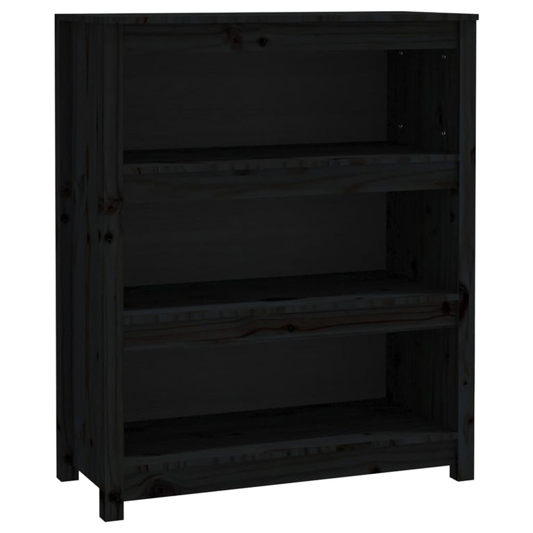 Boekenkast 80x35x97 cm massief grenenhout zwart MeubelReus