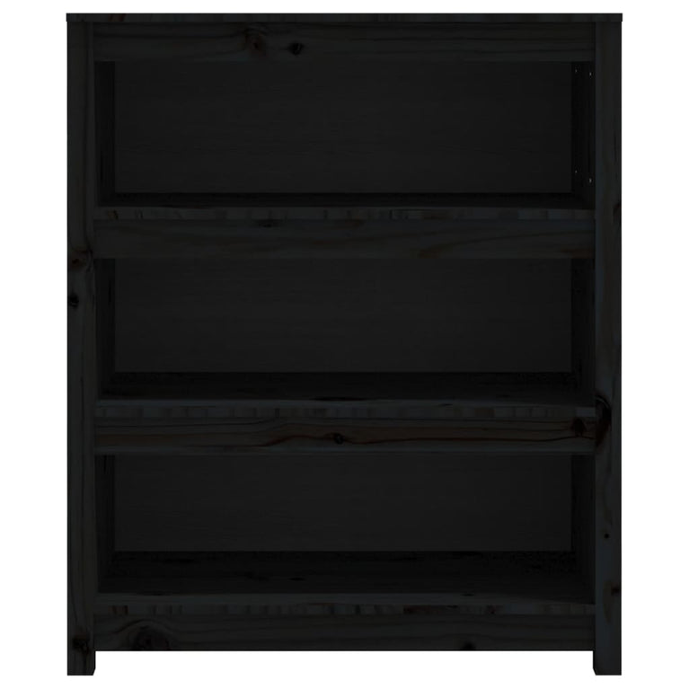 Boekenkast 80x35x97 cm massief grenenhout zwart MeubelReus