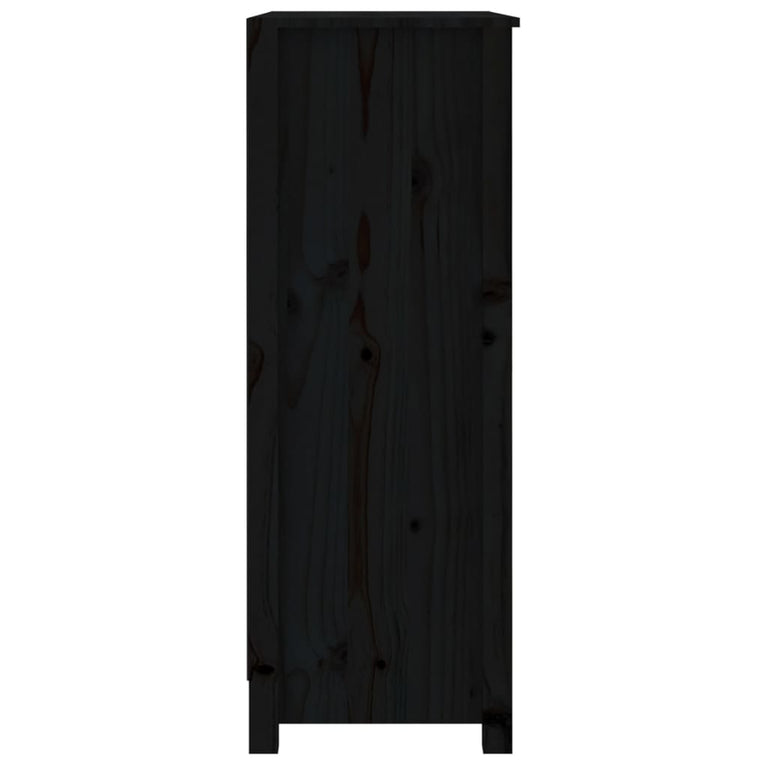 Boekenkast 80x35x97 cm massief grenenhout zwart MeubelReus