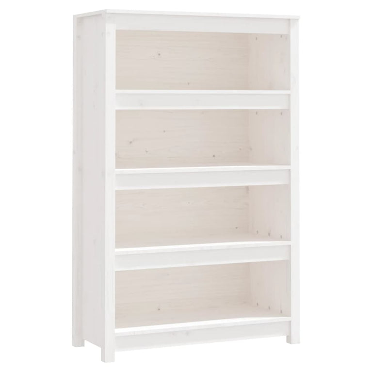 Boekenkast 80x35x126 cm massief grenenhout wit MeubelReus