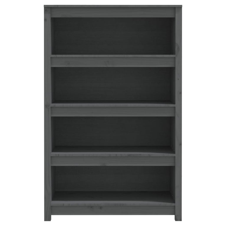 Boekenkast 80x35x126 cm massief grenenhout grijs MeubelReus