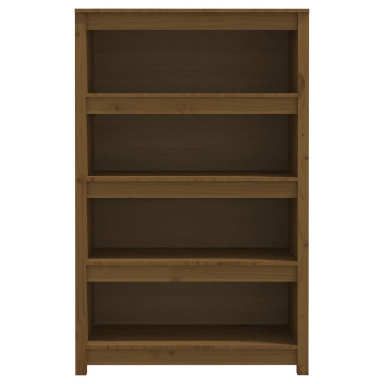 Boekenkast 80x35x126 cm massief grenenhout honingbruin MeubelReus