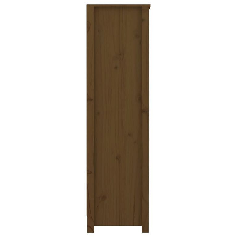 Boekenkast 80x35x126 cm massief grenenhout honingbruin MeubelReus