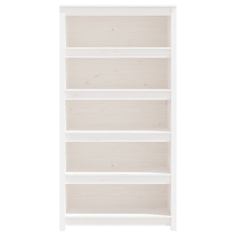 Boekenkast 80x35x154 cm massief grenenhout wit MeubelReus