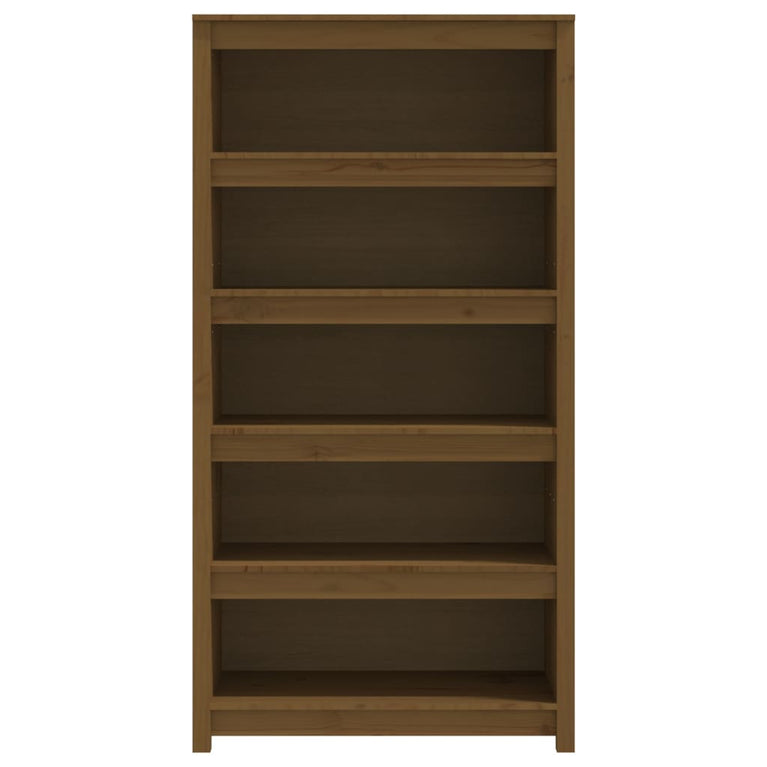 Boekenkast 80x35x154 cm massief grenenhout honingbruin MeubelReus